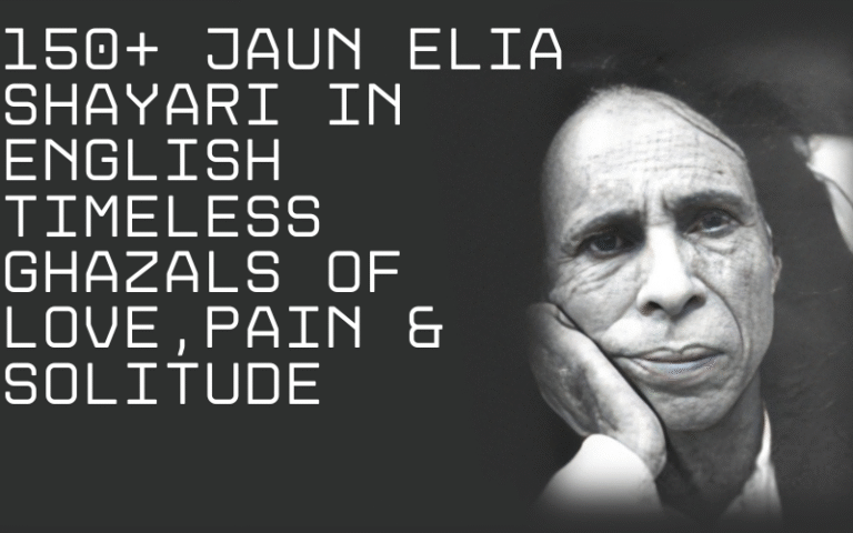 Jaun Elia Shayari in English