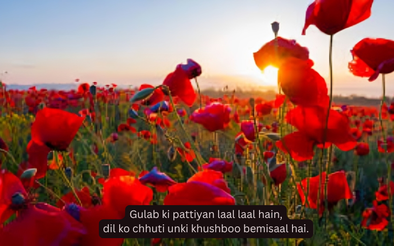 Flower Shayari Sangrah In English